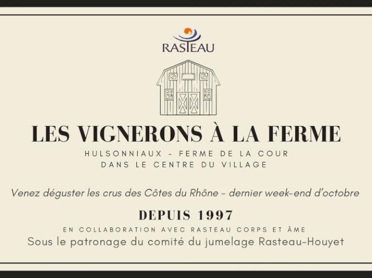 Salon à Hulsonniaux (Belgique) « Les Vignerons à la ferme » Salon à Hulsonniaux (Belgique) « Les Vignerons à la ferme »