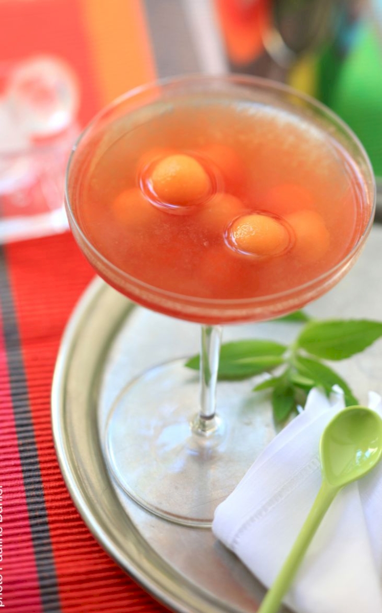 Cocktail au Melon, VDN Rasteau Ambré et Thé à la Bergamote